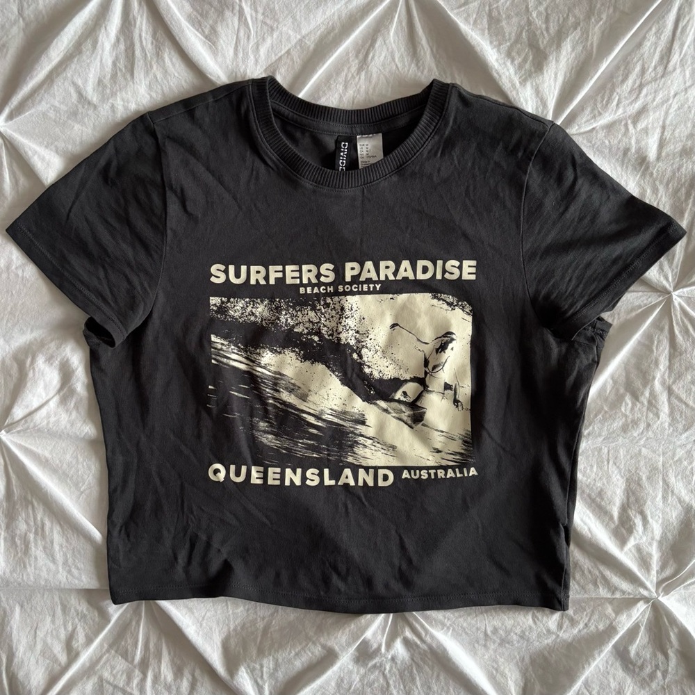 divided surfing graphic tshirt